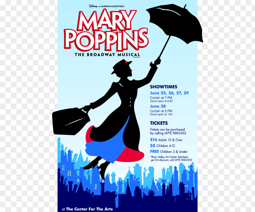 Mary Poppins Silhouette The Walt Disney Company Musical Theatre Stencil