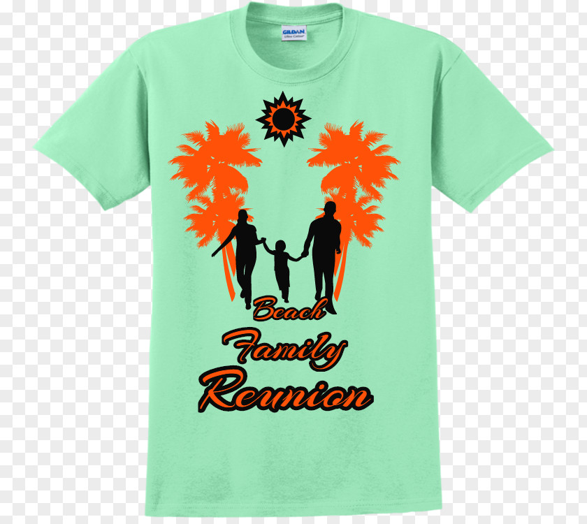 Family Reunion Printed T-shirt Gildan Activewear Sleeve PNG
