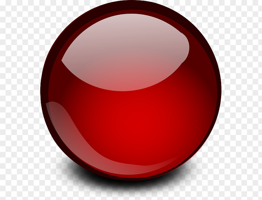 Red Glossy Ball Orb Clip Art PNG