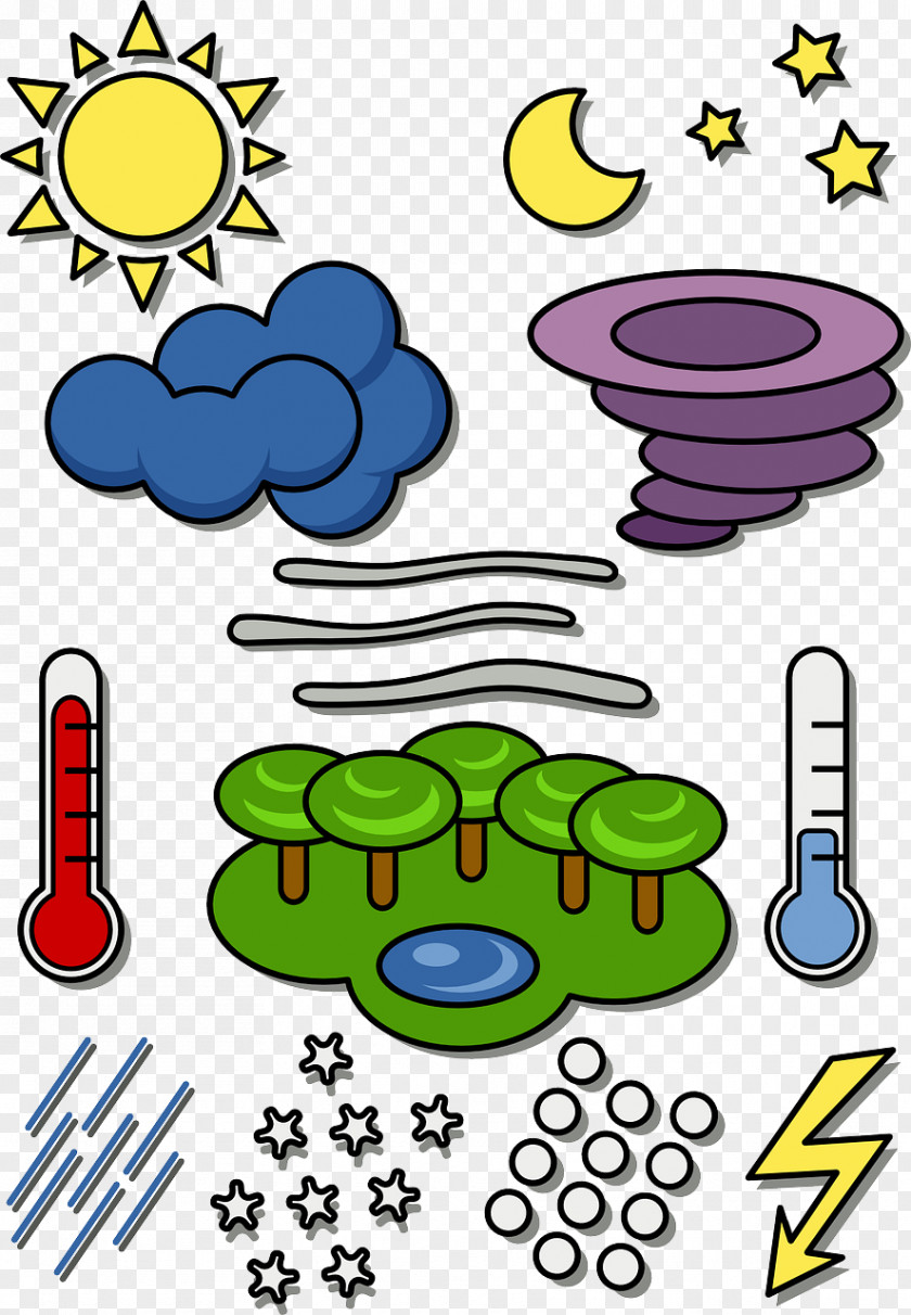 Weather Systems Map Symbol Clip Art PNG