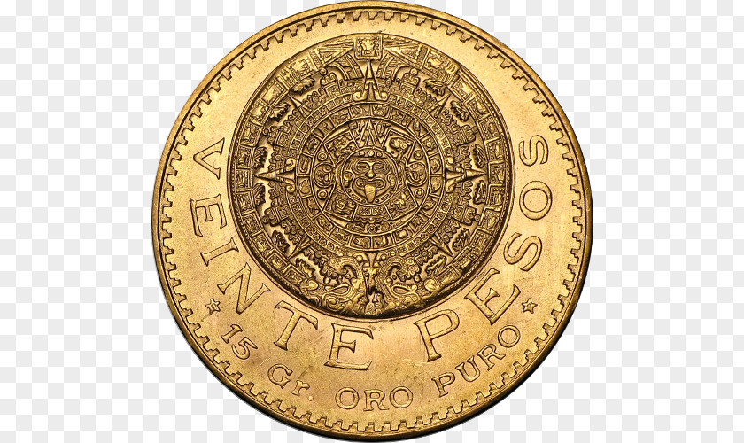 Coin Mexican Peso 20-peso Note Dos Pesos Gold PNG
