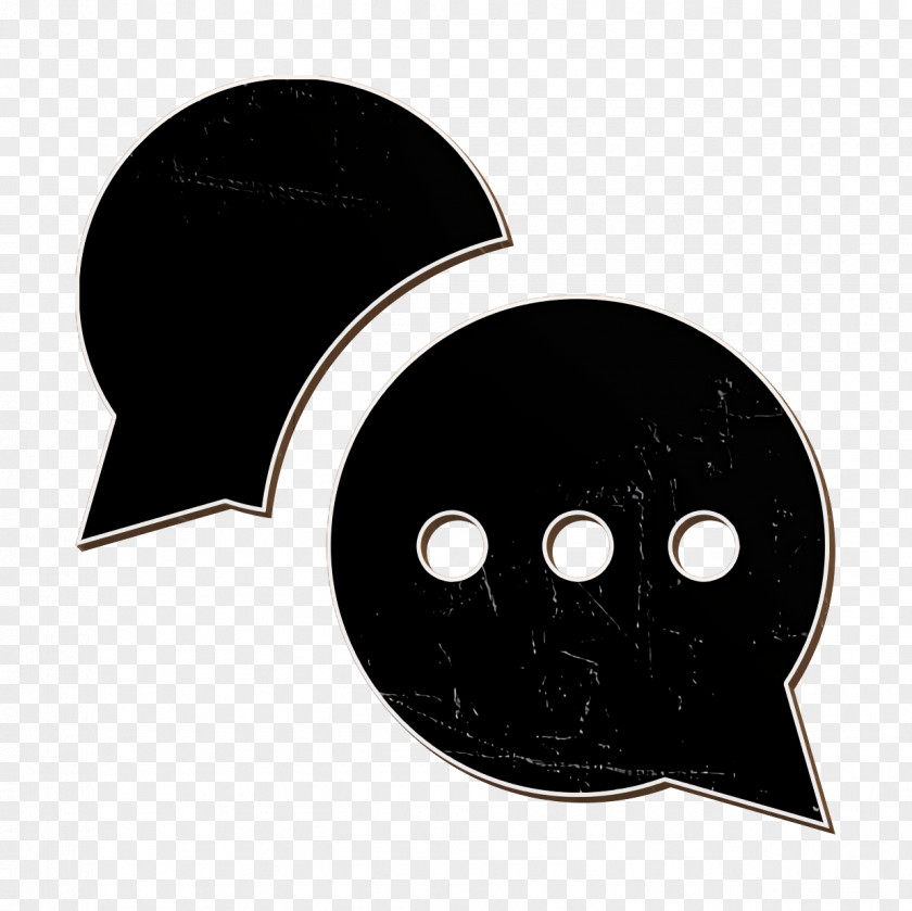 Blackandwhite Logo Chat Icon Facebook Interface PNG