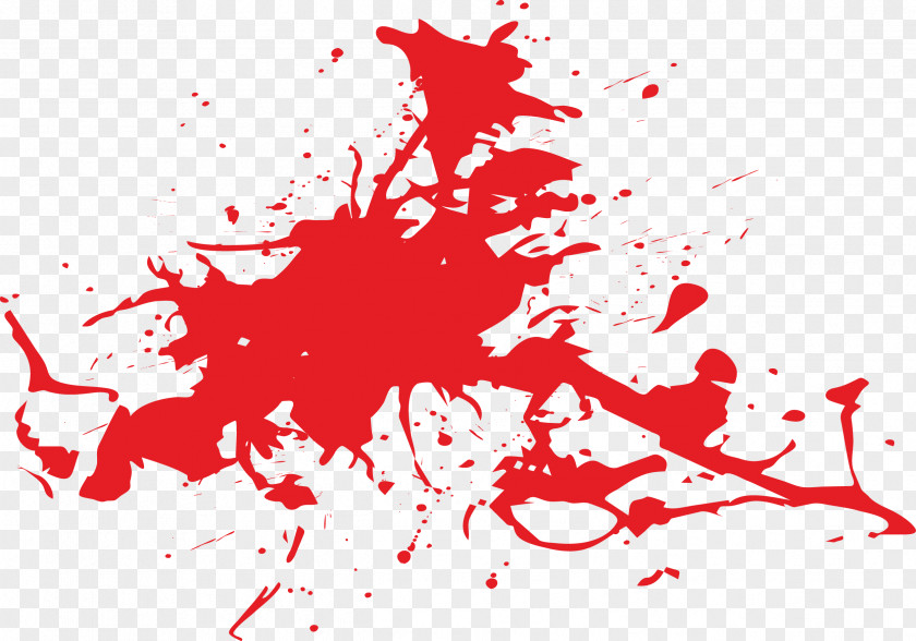 Bright Red Splashes Of Blood Splatter Film Clip Art PNG