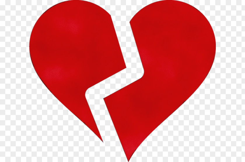 Carmine Valentines Day Broken Heart PNG