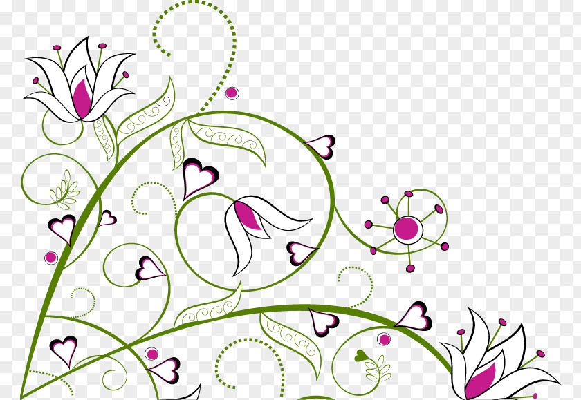 Hand Drawn Sketch Flowers Heart-shaped Leaves Floral Design Leaf Flower PNG