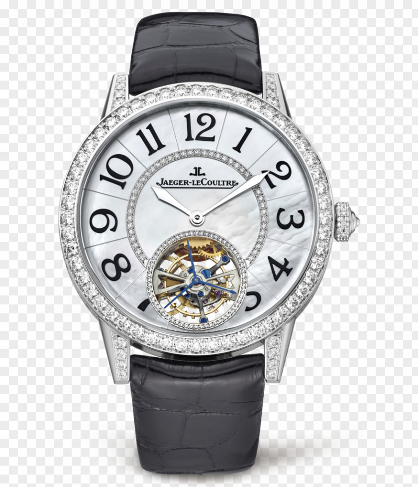 Silver Black Watches Jaeger-LeCoultre Female Form Automatic Watch Tourbillon Watchmaker Chronograph PNG
