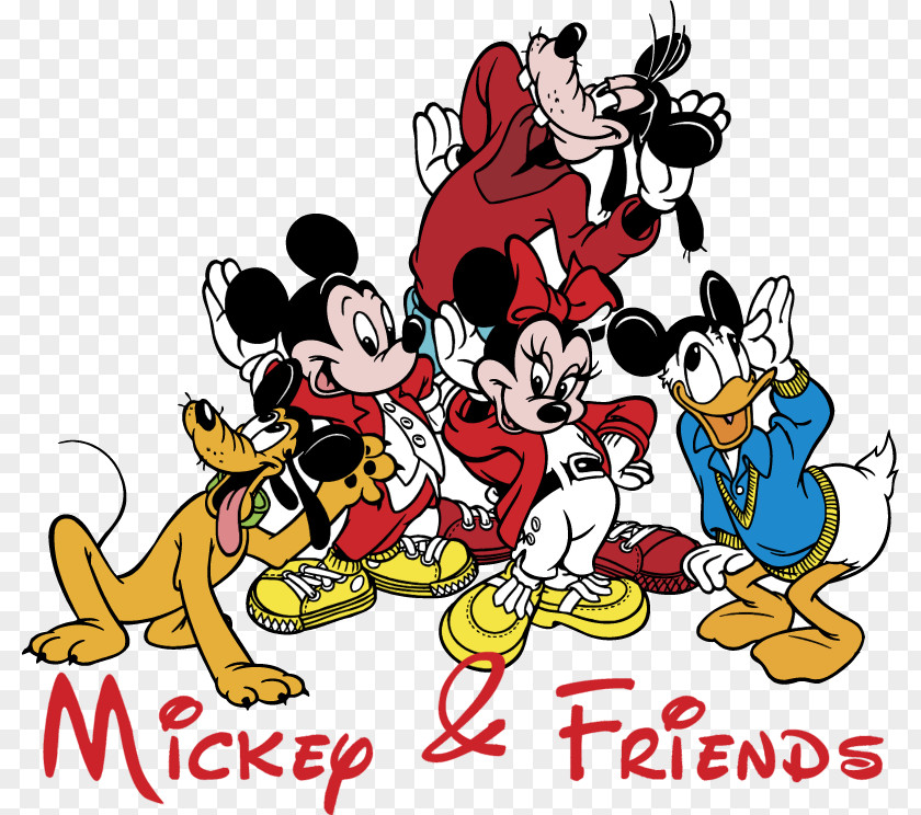 Mickey Friends Mouse Pluto Minnie Donald Duck Daisy PNG