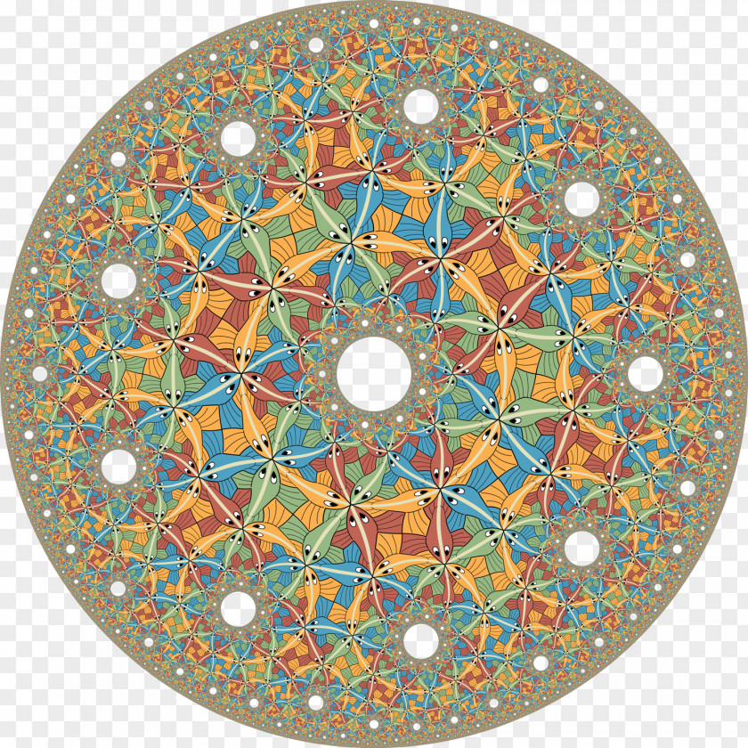 Circle Symmetry Point M. C. Escher Pattern PNG