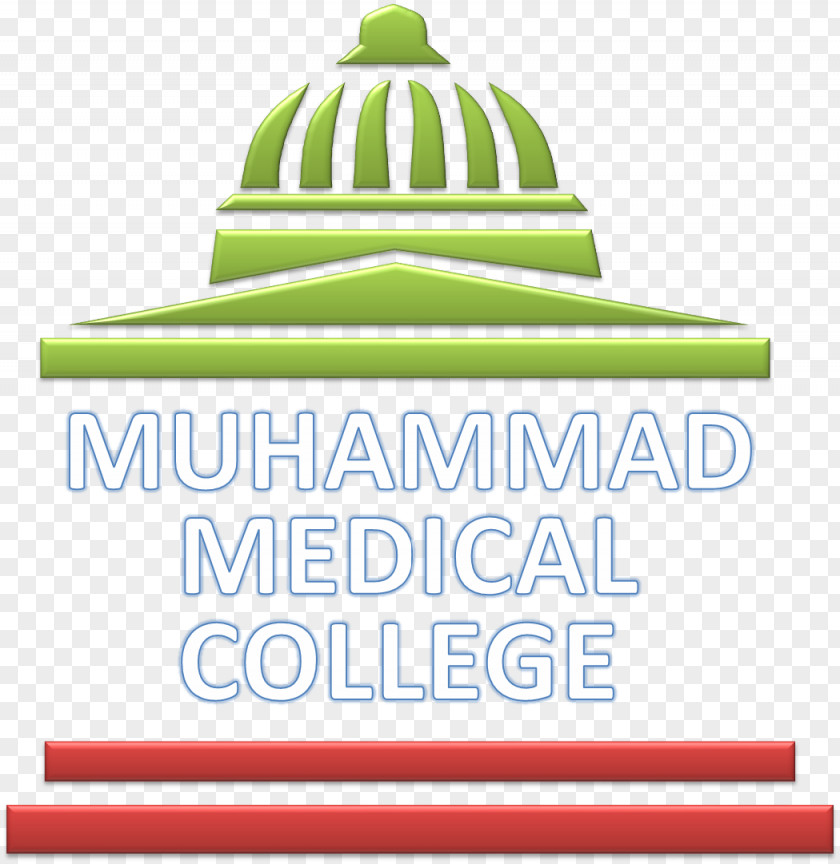 Design Logo Brand Muhammad Medical College Green PNG