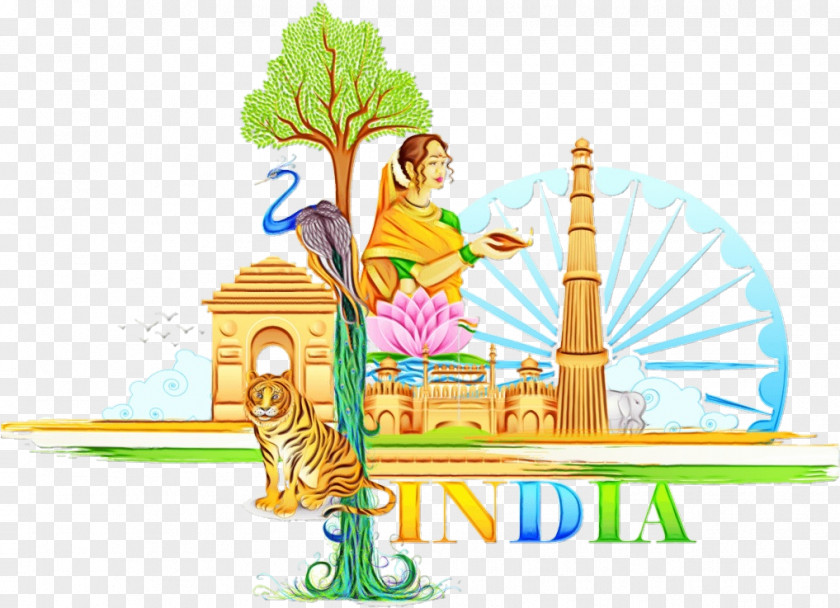 India Qutub Minar Cartoon PNG