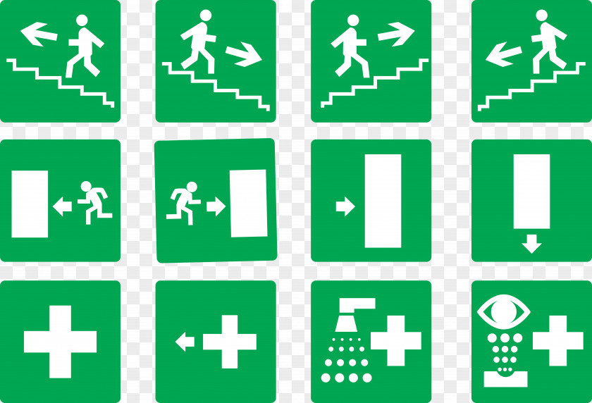 Vector Dead Emergency Exit Sign Stairs PNG