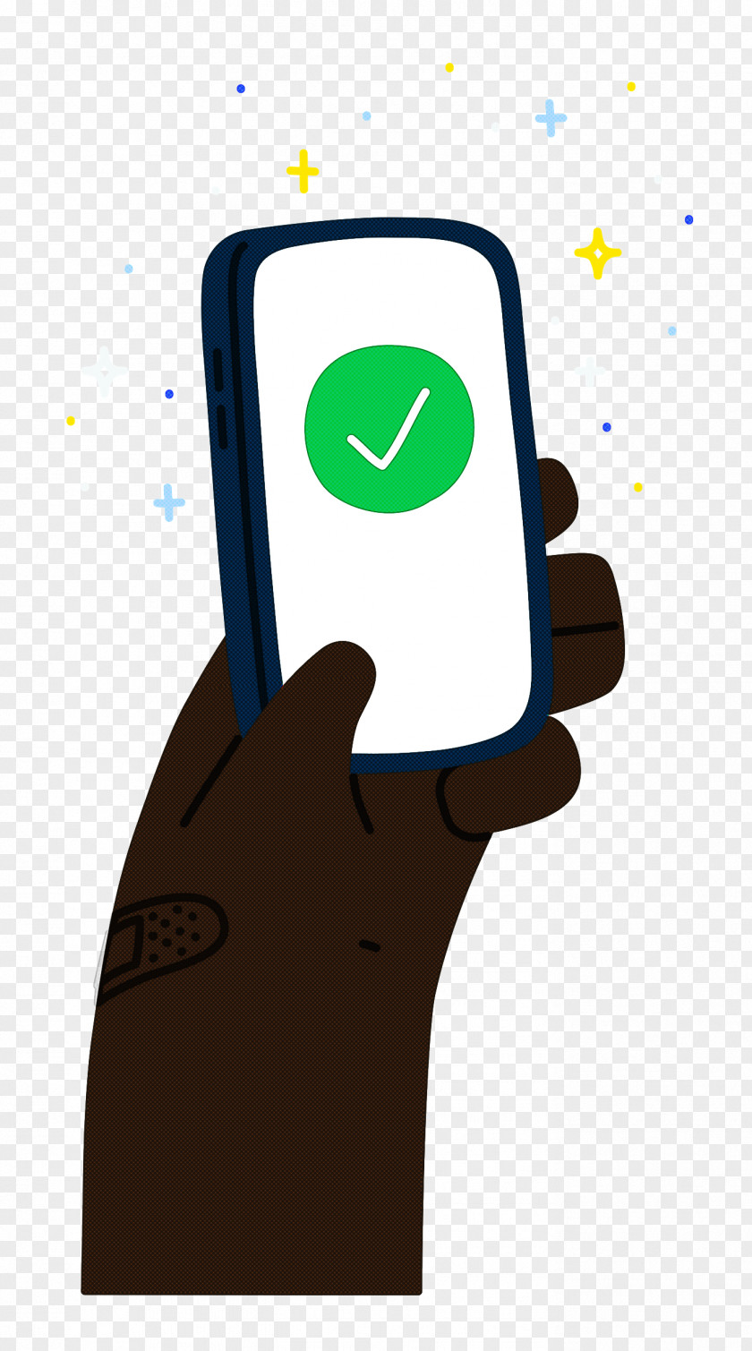 Phone Checkmark Hand PNG