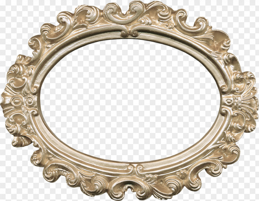 Silver Tableware Mirror Metal Oval Circle PNG