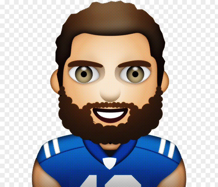 Smile Beard American Football Background PNG