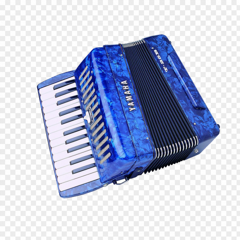 Blue Accordion Musical Instrument Piano Keyboard PNG