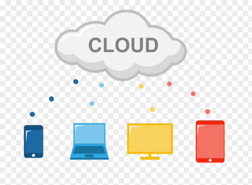 Clouds And Business Information Flat Design PNG