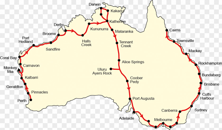 Map Uluru Road Kakadu National Park Cairns PNG