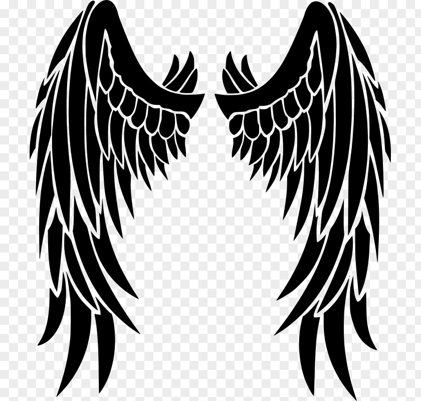 Angel Wings Stencil Drawing Clip Art PNG