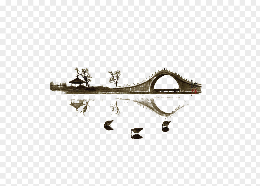 Bridge Photography Art Chinese Painting Pictorialism PNG