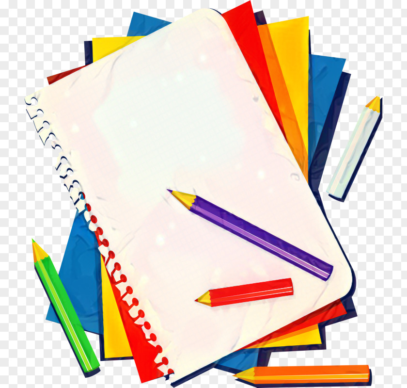 Colored Pencil Notebook Clip Art PNG