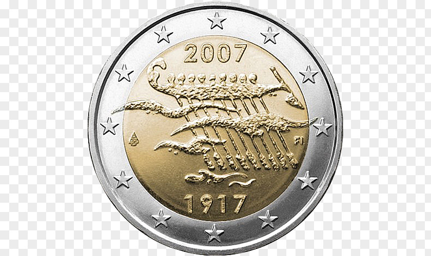 Euro Finland 2 Coin Commemorative Coins PNG