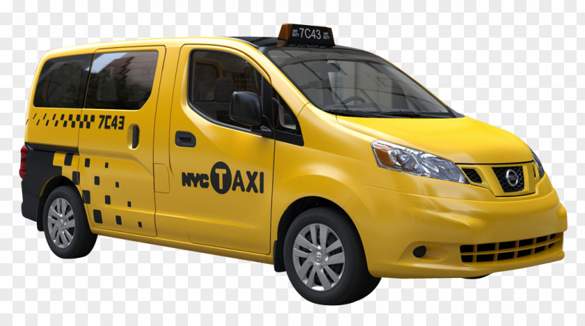 Taxi Cab New York City Nissan NV200 Van PNG