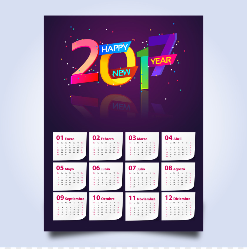 Calendar New Year's Day PNG