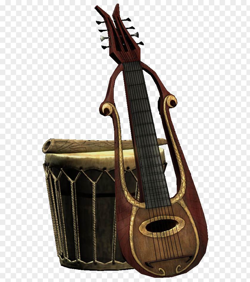 Folk Instrument Guitar Cartoon PNG