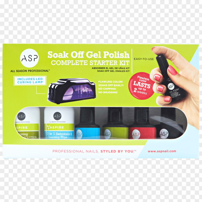 Gel Nails Nail Polish ASP Soak Off Complete Starter Kit Manicure PNG