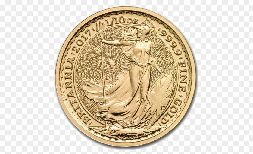 Gold Britannia Bullion Coin PNG