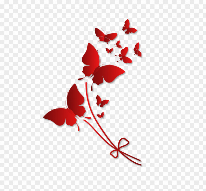 Red Butterfly Pendant PNG