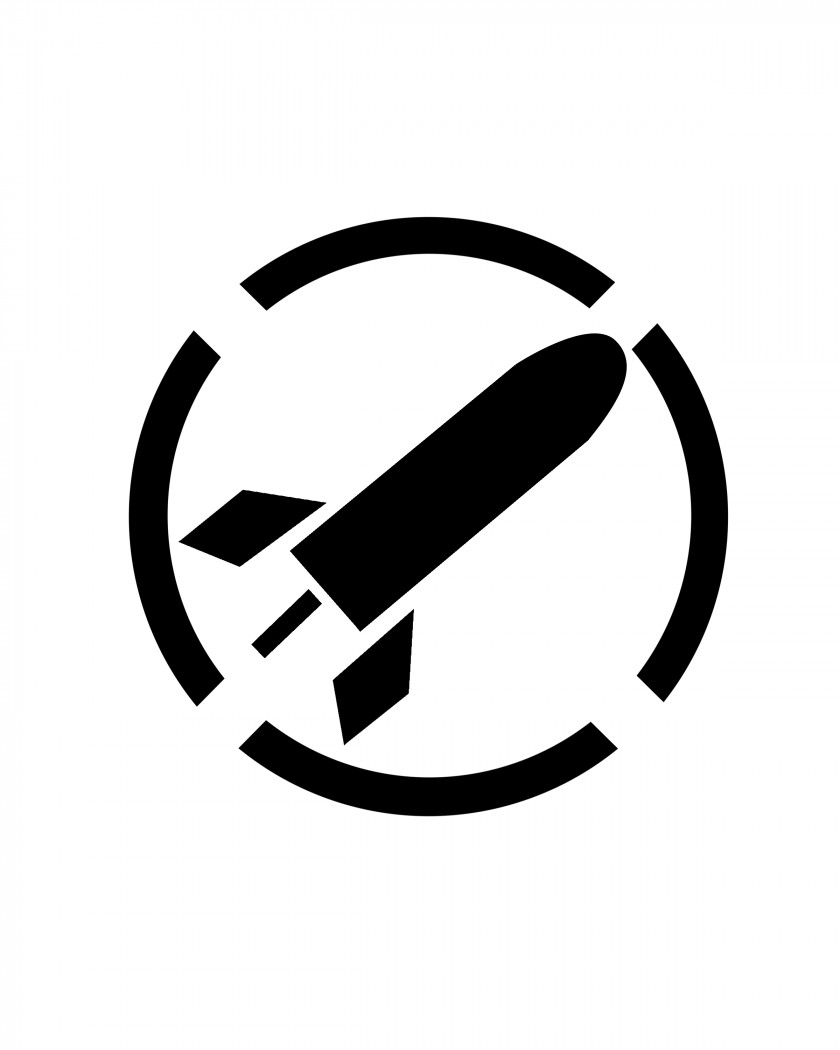 Rocket Ship Stencil Logo Clip Art PNG