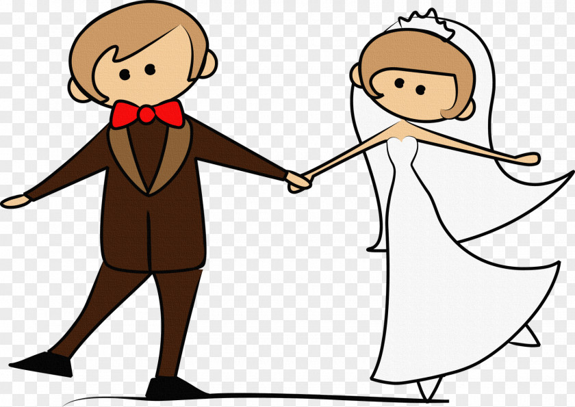 Cartoon Wedding Couple With Car Invitation Bridegroom Marriage PNG