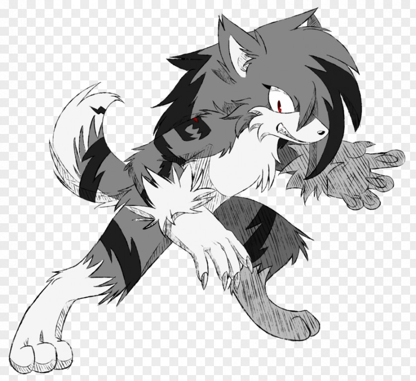 Cat Gray Wolf Werewolf Drawing Demon PNG