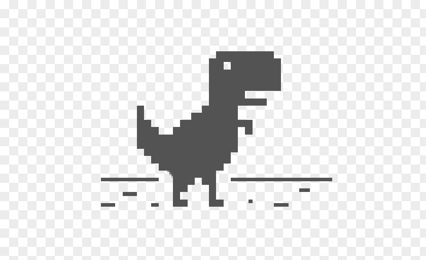 Dinosaur Dino T-Rex Runner Tyrannosaurus Chrome PNG