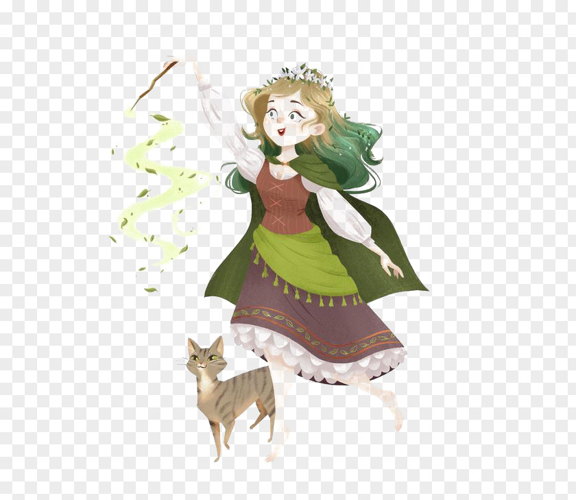 Hand-painted Fairy Drawing Cartoon Illustration PNG