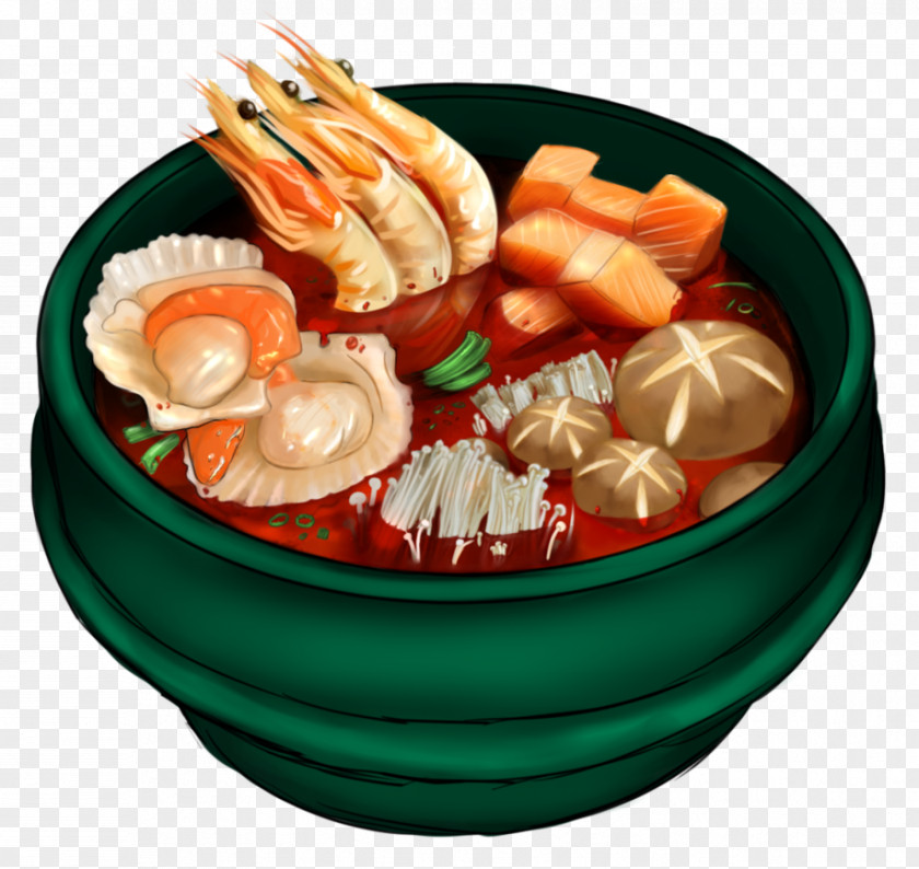 Hotpot Meat Cuisine Garnish Seafood Dish Network PNG