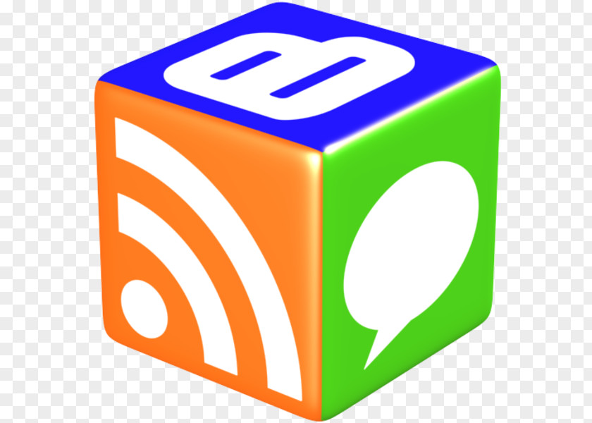 3d Cube Social Media Blog Network PNG