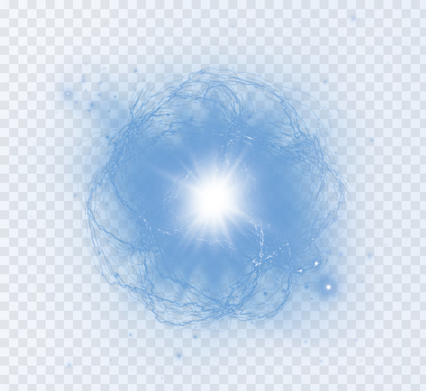 Blue Fade Light Effect Element Sky Circle Pattern PNG