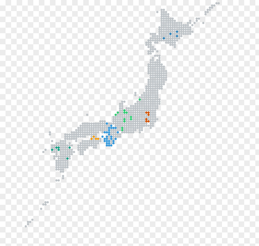Dotted Map Tokyo Prefectures Of Japan World Osaka PNG