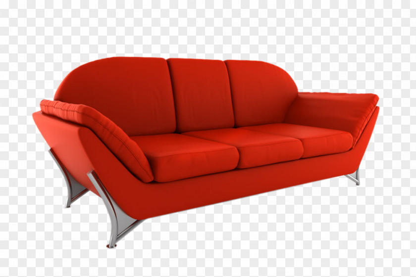 Red Sofa Couch Furniture Office Loveseat Chair PNG