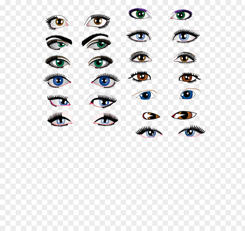 Vector Eyes Eyebrow Euclidean Clip Art PNG