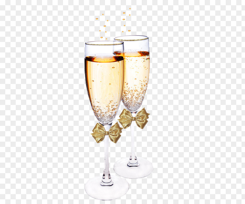 Wedding Anniversary Champagne Wine Glass PNG