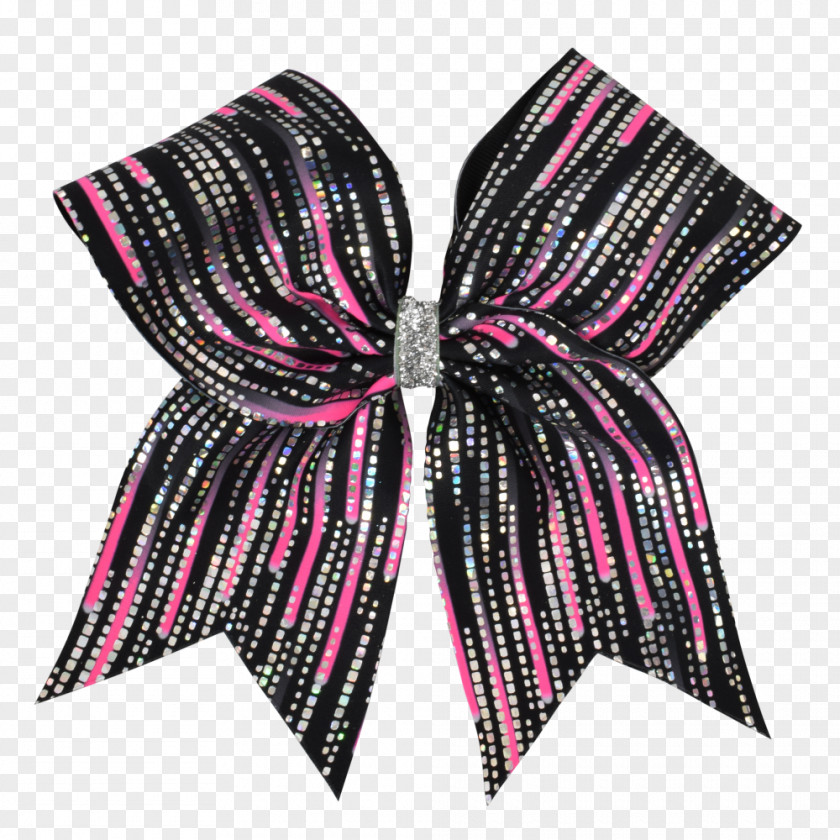 Cheer Bow Cheerleading Dance Necktie Hair Black M PNG