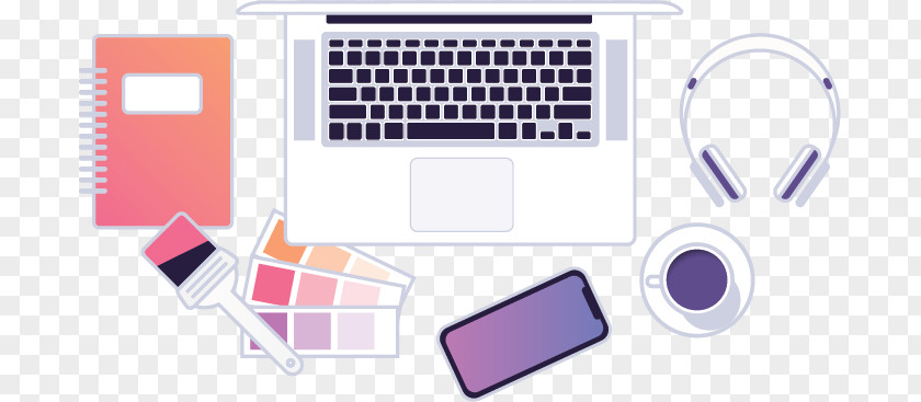 Flat Lay Computer Keyboard User Interface Design Graphic Web PNG