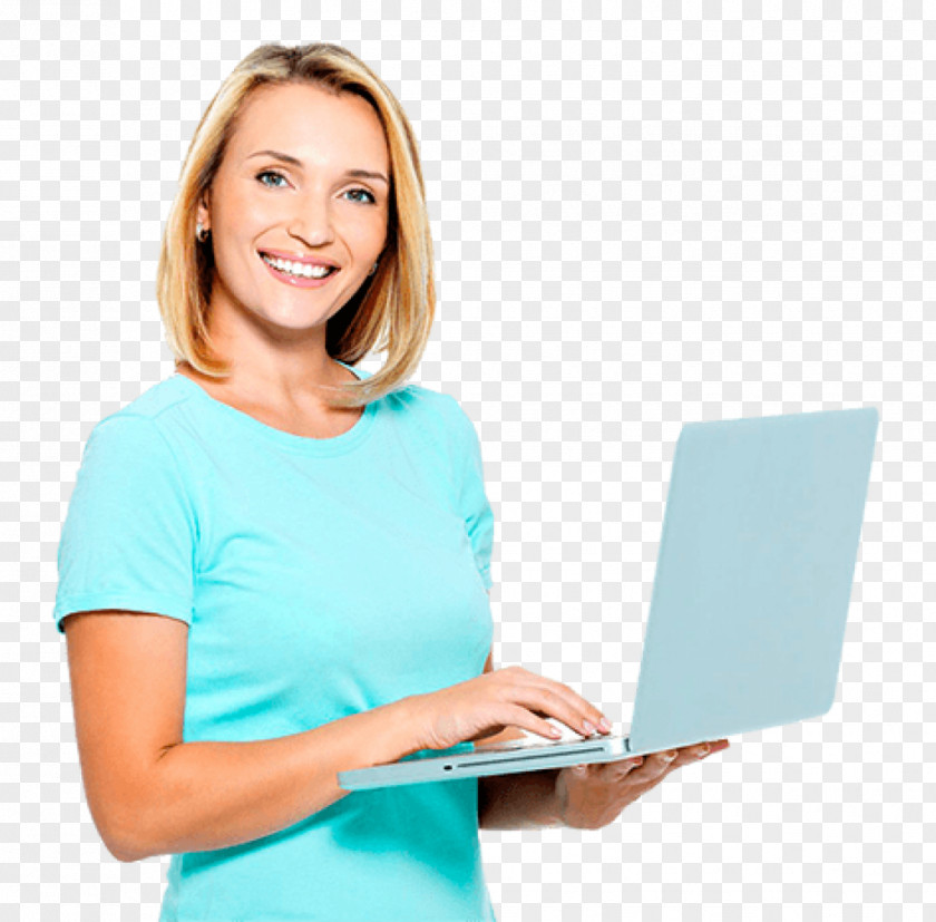 Happy Woman Laptop Marketing Service Business Stock Photography PNG