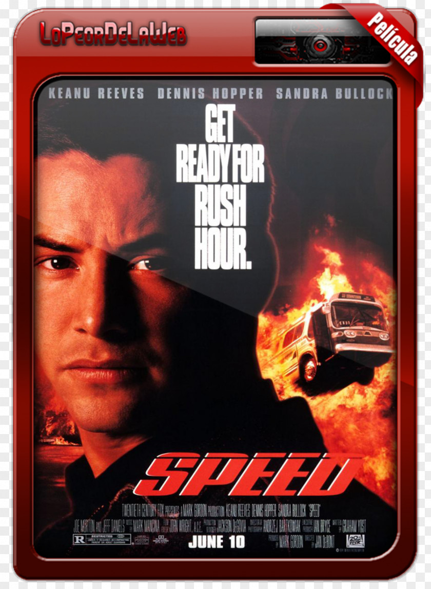Keanu Reeves Speed Film Poster Cinema PNG