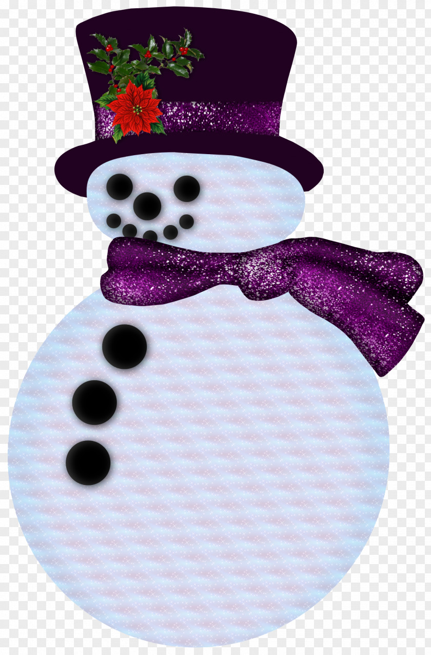 Snowman Purple Hat Clip Art PNG