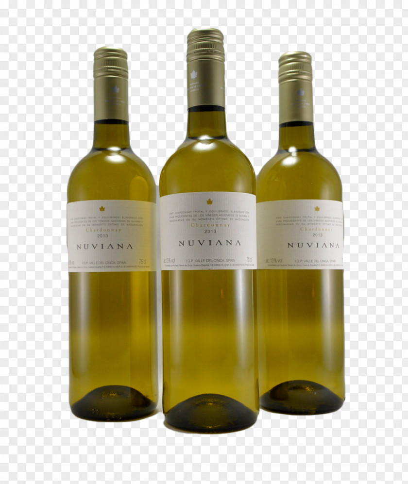 Wine White Glass Bottle PNG