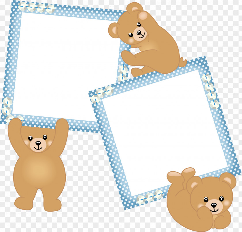 Blue Bear Frame Picture Infant Stock Photography Boy PNG